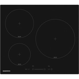 DAEWOO - Inductiekookplaat - 3 branders - 60 cm - Zwart