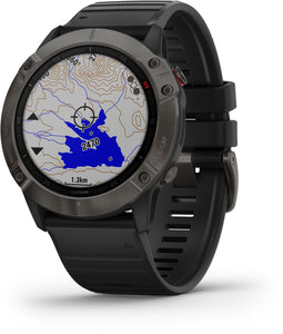 Garmin fēnix 6X Sapphire - Digitaal Smartwatch - Saffierglas - Zwart