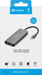 Sandberg 136-18 - USB-C Dock - HDMI LAN SD USB 61W - Grijs