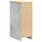 vidaXL - Garagekast - 30x51x85 - cm - massief - grenenhout - betongrijs