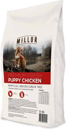 15 kg Millor premium extruded fresh puppy chicken grain free hondenvoer