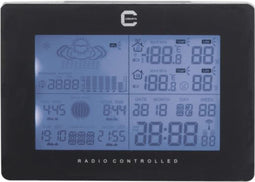 Cresta Care DTX370 Draadloos weerstation voor binnen en buiten weergave van temperatuur weervoorspelling en luchtvochtigheid | Zwart