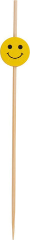 150st. Cocktailprikkers bamboe Smiley