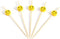 150st. Cocktailprikkers bamboe Smiley