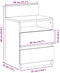 vidaXL - Nachtkastjes - 2 - st - met - 2 - lades - 40x33x60 - cm - wit