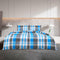 vidaXL - Dekbedovertrekset - 140x200 - cm - katoen - blauw - en - grijs