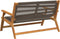 vidaXL - Ligbank - Grijs - 76x122x73 - cm - Massief - Acaciahout