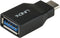 Lindy USB 3.1 CM / AF - USB 3.1-C Mannelijk naar USB 3.1-A Vrouwelijk - 10 Gbit/s - Zwart