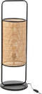 J-Line tafellamp Elton - metaal/jute - zwart/naturel - large
