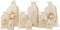 J-Line zak - textiel - wit/goud - 3 stuks