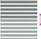 vidaXL - Zebra - rolgordijn - 140x100 - cm - stofbreedte - 135,9 - cm - donkergrijs