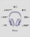 Fresh 'n Rebel Clam 2 - Draadloze over-ear koptelefoon - 80 uur speelduur - Paars