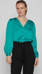 Vila Viellette - Blouse V-neck L/s - Groen (2023)