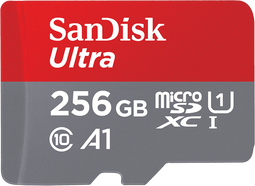 Sandisk Ultra - microSDXC - 256GB - UHS-I Class 10 A1 UHS Class 1