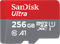 Sandisk Ultra - microSDXC - 256GB - UHS-I Class 10 A1 UHS Class 1