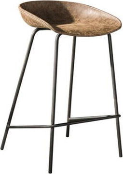 Barstoel Ernesto PU-leer - Donkerbruin (set van 4)