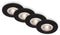 BRILONER - Set van 4 LED Inbouwspots - IP44 - 4,9 W - 480 Lm - Ø9 cm - zwart (4 stuks)