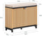 SoBuy FSR201-N - Schoenenbank - Inklapbaar design - Zwart en licht hout 60x24x50 cm