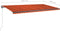 vidaXL - Luifel - handmatig - uittrekbaar - met - LED - 600x350 - cm - oranje - en - bruin