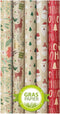 Benza - Kerst Cadeaupapier - ECO Graspapier - 5 Rollen 150 x 70 cm (5 stuks)