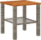 Tuintafel 40x40x42 cm poly rattan en acaciahout grijs