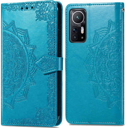 iMoshion Hoesje Geschikt voor Xiaomi 12X / 12 Hoesje Met Pasjeshouder - iMoshion Mandala Bookcase - Turquoise