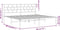 vidaXL - Bedframe - met - hoofdbord - metaal - zwart - 193x203 - cm
