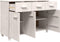 vidaXL - Dressoir - HAMAR - 113x40x80 - cm - massief - grenenhout - wit