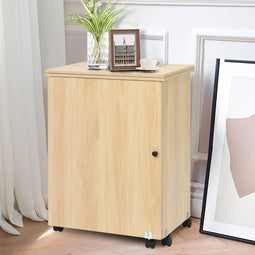 Coast naaimachine tafel opvouwbare naaitafel multi -voege tabel met rollen licht walnoot