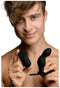 XR Brands P-Spot Plugger - Siliconen Prostaatplug met Harnas en Afstandsbediening black
