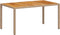 Tuintafel 150x90x75 cm poly rattan en massief acaciahout beige
