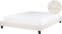 ROANNE - Tweepersoonsbed - Crème - 160 x 200 cm - Bouclé