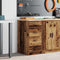 vidaXL - Garagekast - 40x51x85 - cm - massief - grenenhout - oud - hout