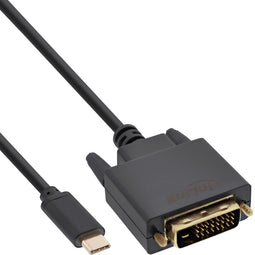 InLine 64132 - USB 3.1 Type C naar DVI-D - 1080P - Zwart