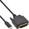 InLine 64132 - USB 3.1 Type C naar DVI-D - 1080P - Zwart
