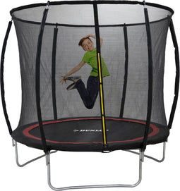 Dunlop Trampoline 6FT - 183 x 50 CM - Trampoline met Veiligheidsnet 200 CM - Kinder Trampoline - Max. 80 KG - Zwart/Rood