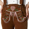 dressforfun Lederhose Walchensee M - Verkleedkleding - Kniehoogte - Bruin