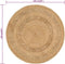 vidaXL - Tapijt - rond - 150 - cm - gevlochten - jute