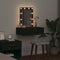 vidaXL - Wandkaptafel - met - LED-verlichting - in - Bruin - Eiken