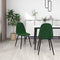 vidaXL - Eetkamerstoelen - 2 - st - fluweel - donkergroen
