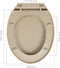 vidaXL - Toiletbril - soft-close - en - quick-release - ovaal - beige