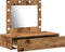 vidaXL - Wandmakeuptafel - met - LED-verlichting - - - Oude - Hout