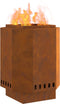 vidaXL - Rookloze - Vuurkorf - 38x38x51 - cm - Weervast - Staal