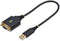 Startech.com 30cm USB naar Null Modem Adapter - COM Retention FTDI USB-A naar DB9 RS232 - ESD Bescherming Zwart