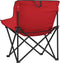 vidaXL - Campingstoelen - 2 - st - met - vakje - inklapbaar - rood