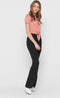 ONLY ONLFEVER STRETCH FLAIRED PANTS - Dames Broek - Elastische tailleband - Zwart - Maat S