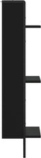 vidaXL - Wandrek - 3-laags - 30x25x100 - cm - bewerkt - hout - zwart