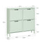 SoBuy FSR100-GR - Smalle Schoenenkast - 4 Kleppen - Groen 100x90x19 cm