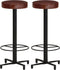 vidaXL - Barkrukken - 2 - st - 76 - cm - echt - leer