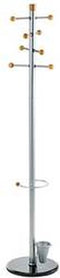 kapstok Alco metaal zilver 8 haken, incl. parapluhouder